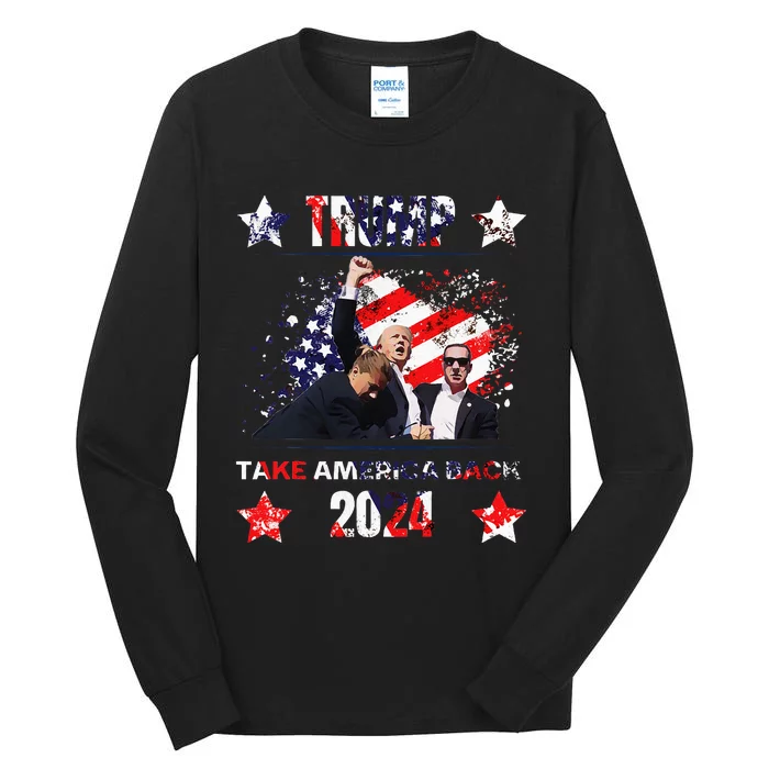 Trump Getting Shot 2024 Tall Long Sleeve T-Shirt