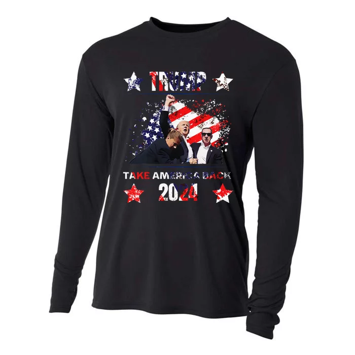 Trump Getting Shot 2024 Cooling Performance Long Sleeve Crew