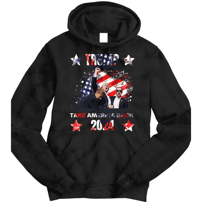 Trump Getting Shot 2024 Tie Dye Hoodie