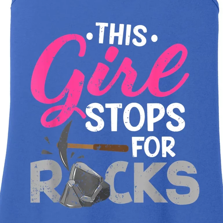 This Girl Stops For Rocks Rock Collector Geode Hunter Ladies Essential Tank