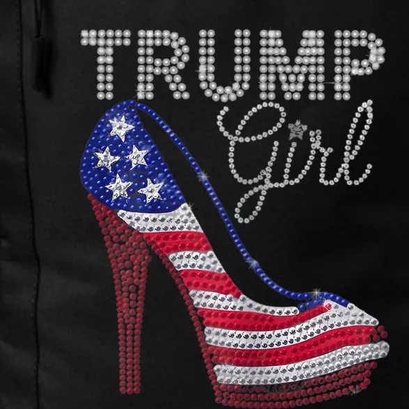 Trump Girl Stilettos High Heel American Flag Bling Daily Commute Backpack