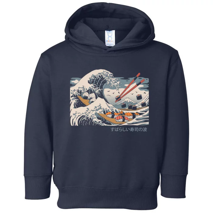 The Great Sushi Wave Toddler Hoodie