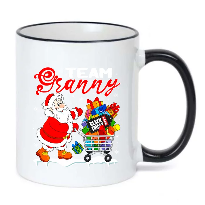 Team Granny Shopping Xmas Funny Santa Shopping Presents Funny Gift Black Color Changing Mug