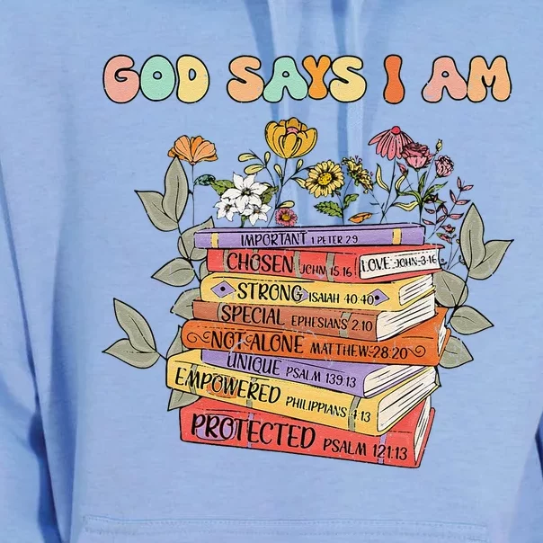 Teacher God Says Im Book Lover Christian Women Jesus Unisex Surf Hoodie