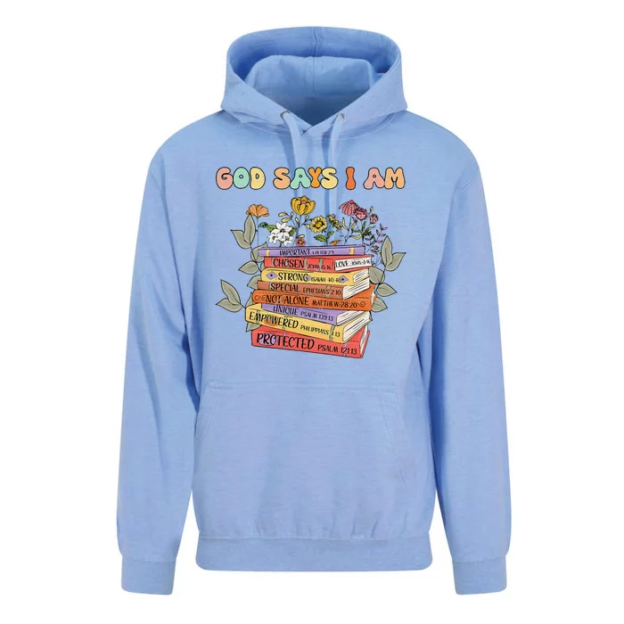 Teacher God Says Im Book Lover Christian Women Jesus Unisex Surf Hoodie