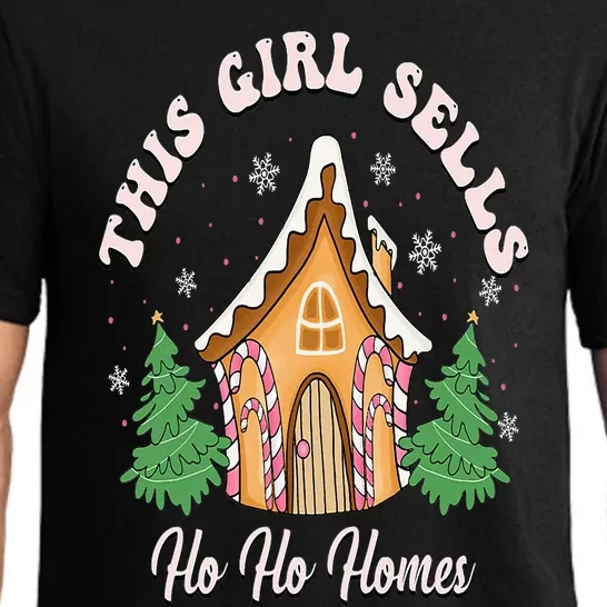 This Girl Sells Ho Ho Homes Funny Real Estate Christmas Pajama Set