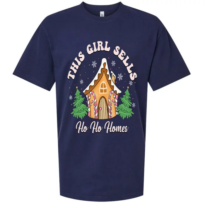 This Girl Sells Ho Ho Homes Funny Real Estate Christmas Sueded Cloud Jersey T-Shirt