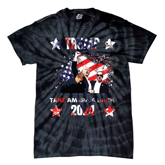 Trump Getting Shot 2024 Tie-Dye T-Shirt