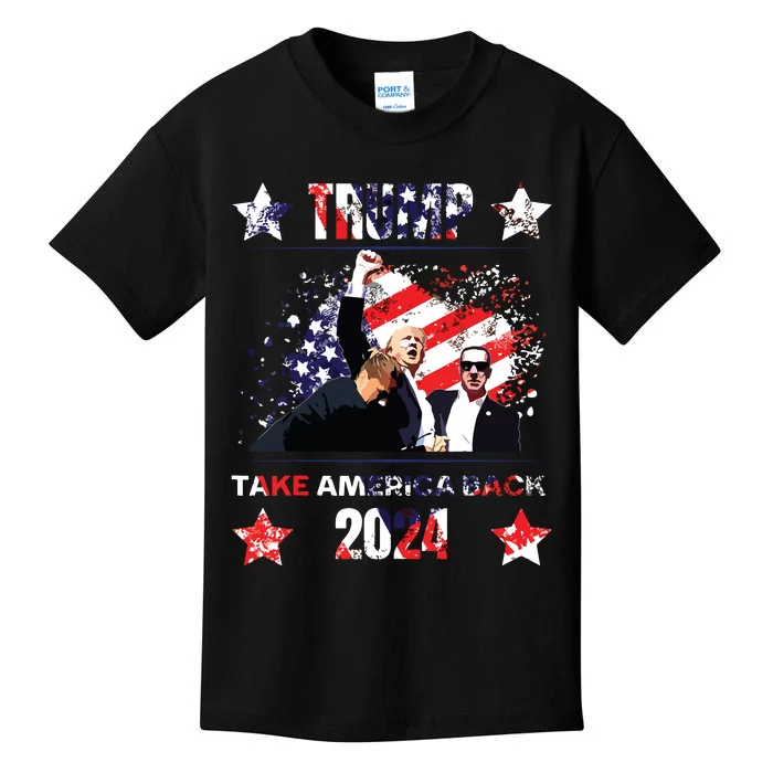 Trump Getting Shot 2024 Kids T-Shirt