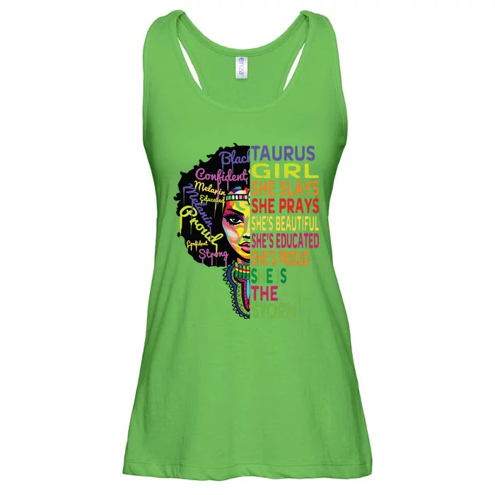 Taurus Girl She Slays Prays February May Birthday Gift Ladies Essential Flowy Tank