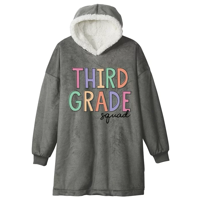 Third Grade Squad Teachers 3rd Grade Back to School Hooded Wearable Blanket