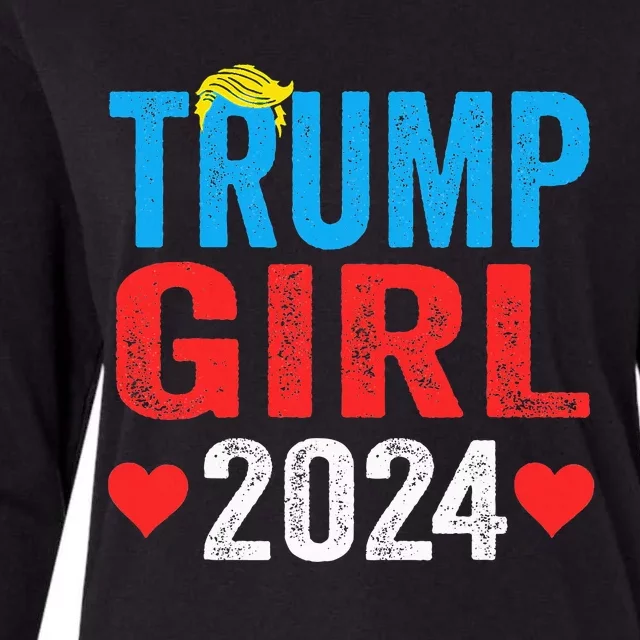 Trump Getting Shot 2024 Womens Cotton Relaxed Long Sleeve T-Shirt