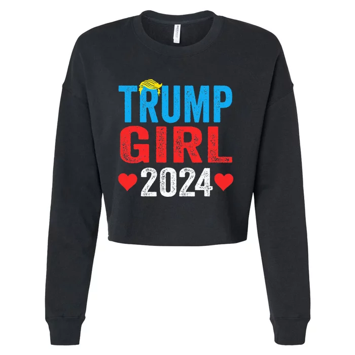 Trump Getting Shot 2024 Cropped Pullover Crew