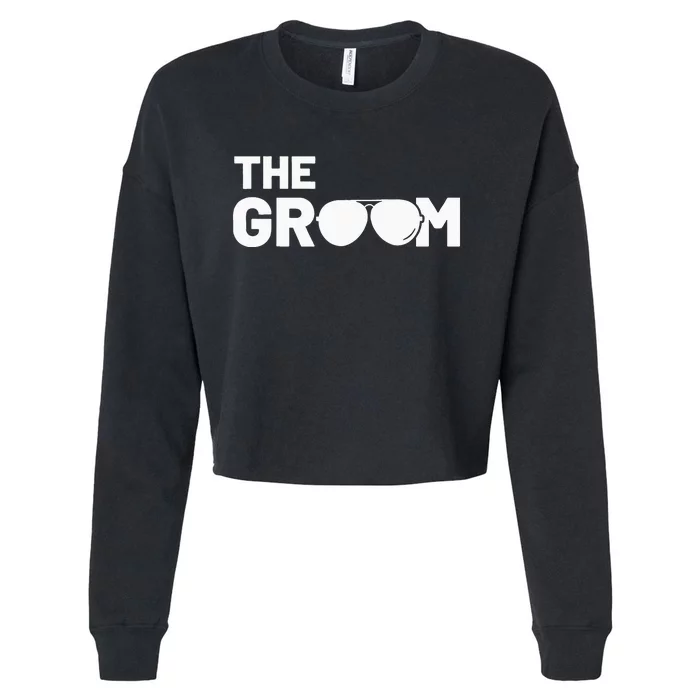 The Groom Squat Bachelor Supplies Party Wedding Cropped Pullover Crew