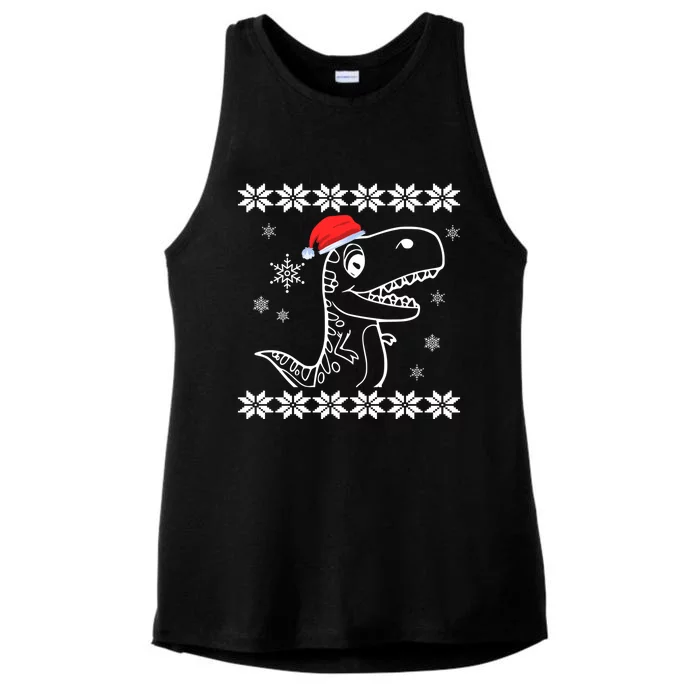 Tcool Giftrex Santa Rawr Ho Ho Cool Christmas Costume Tee Gift Ladies Tri-Blend Wicking Tank