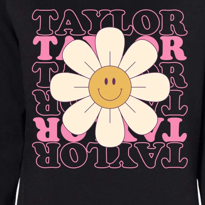 Taylor Groovy Sunflower Retro Womens California Wash Sweatshirt