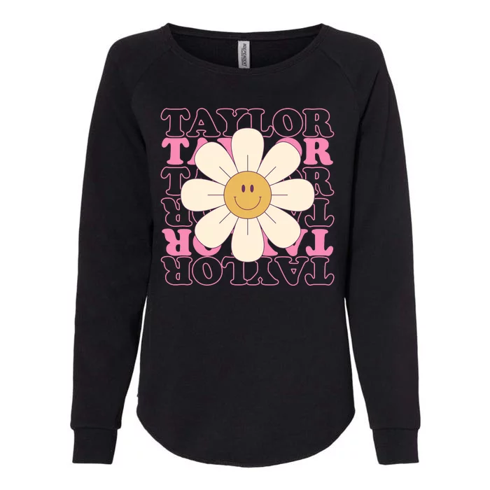 Taylor Groovy Sunflower Retro Womens California Wash Sweatshirt