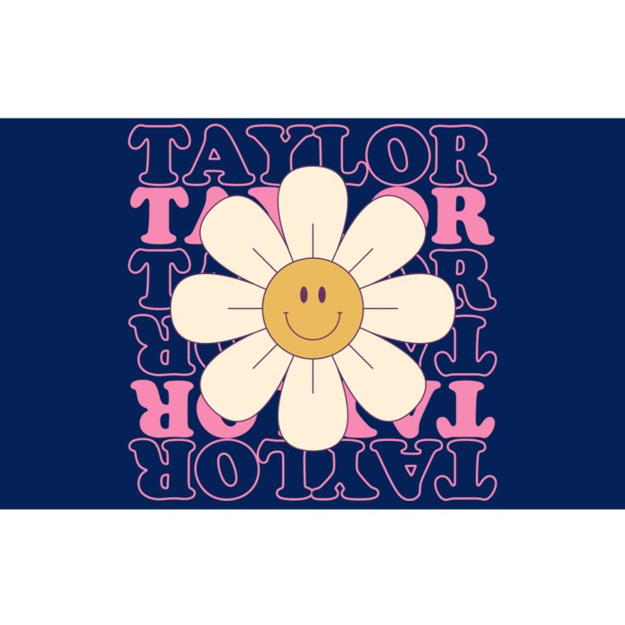 Taylor Groovy Sunflower Retro Bumper Sticker