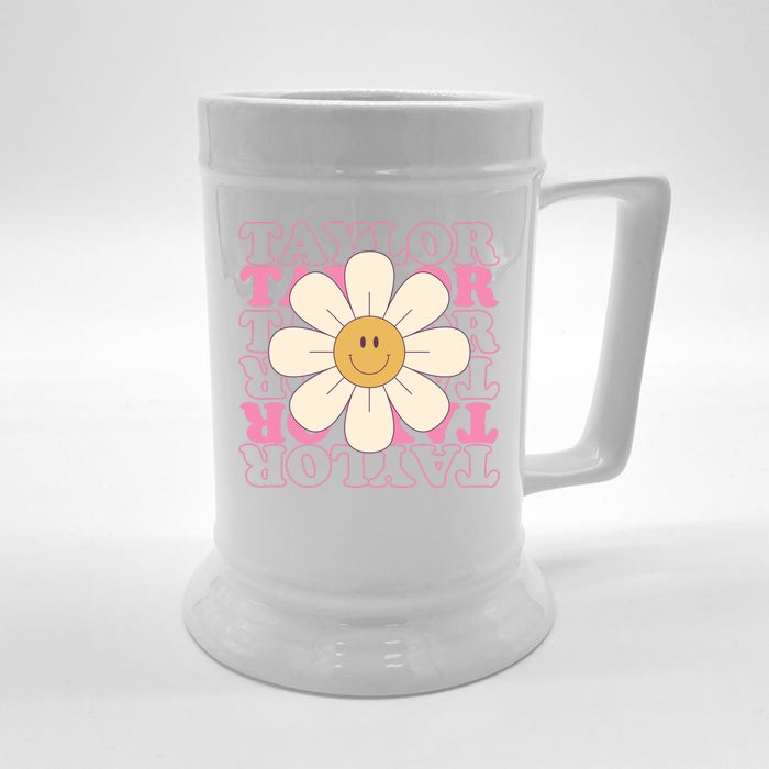 Taylor Groovy Sunflower Retro Front & Back Beer Stein