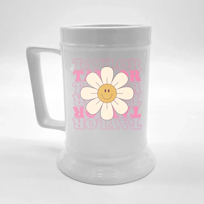 Taylor Groovy Sunflower Retro Front & Back Beer Stein