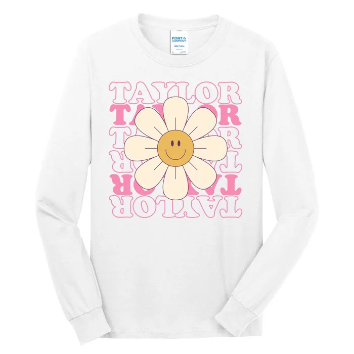 Taylor Groovy Sunflower Retro Tall Long Sleeve T-Shirt