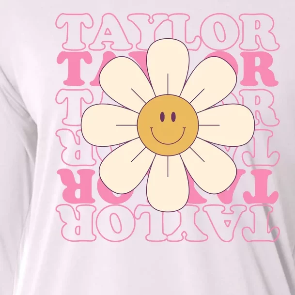 Taylor Groovy Sunflower Retro Cooling Performance Long Sleeve Crew