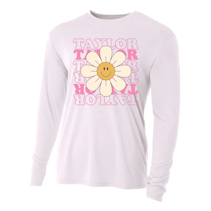 Taylor Groovy Sunflower Retro Cooling Performance Long Sleeve Crew