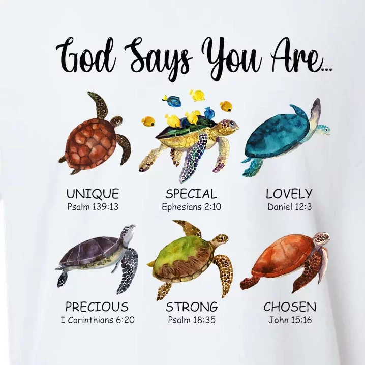 Turtle God Say You Are Religious Jesus Faith Christ Sueded Cloud Jersey T-Shirt