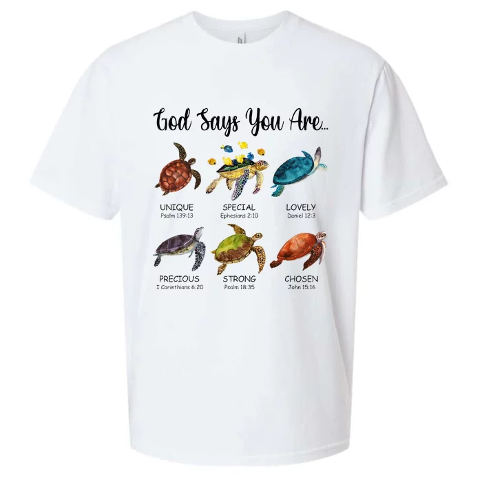 Turtle God Say You Are Religious Jesus Faith Christ Sueded Cloud Jersey T-Shirt