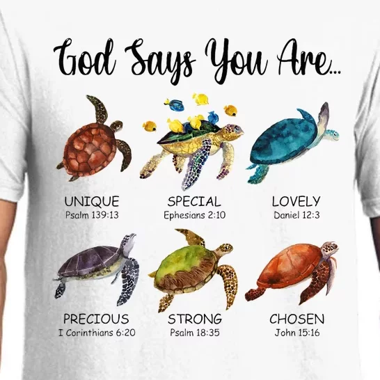 Turtle God Say You Are Religious Jesus Faith Christ Pajama Set