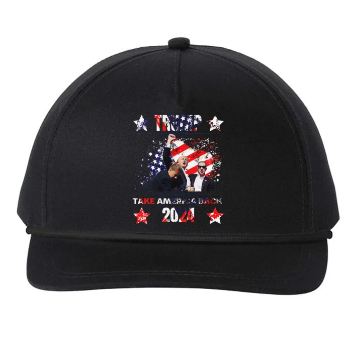 Trump Getting Shot 2024 Snapback Five-Panel Rope Hat