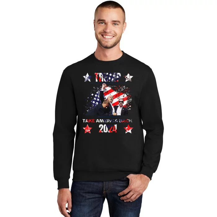 Trump Getting Shot 2024 Tall Sweatshirt