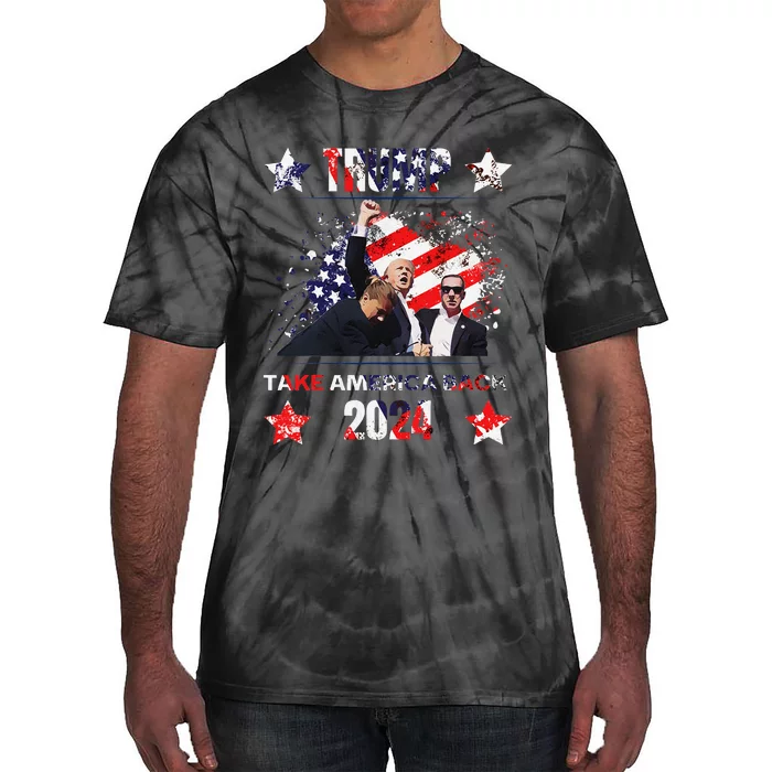 Trump Getting Shot 2024 Tie-Dye T-Shirt