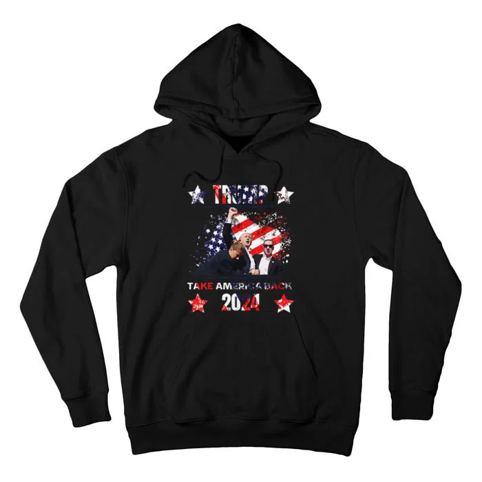 Trump Getting Shot 2024 Tall Hoodie