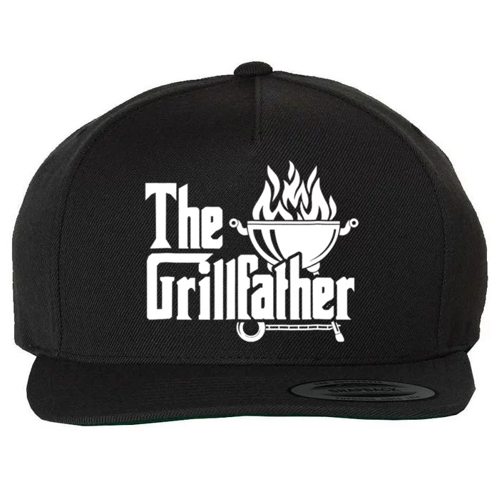 The Grillfather Tee Bbq Lover Summer Gift Wool Snapback Cap