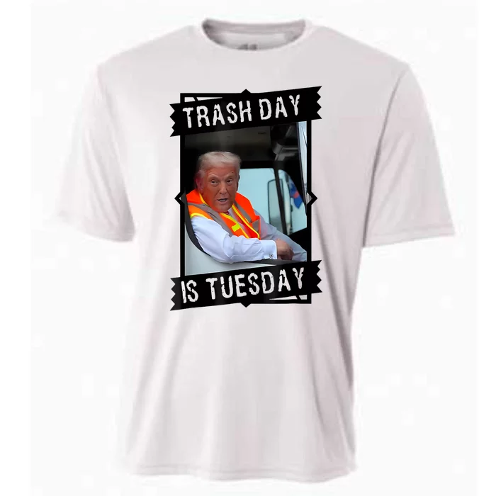 Trump Garbage Truck Trash Day Is Tuesday Cooling Performance Crew T-Shirt