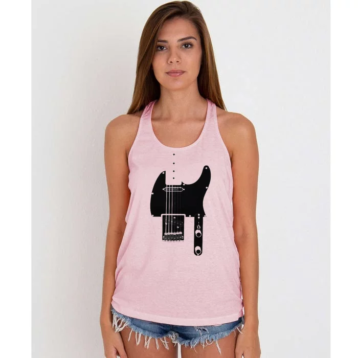 Telecaster Guitar Women's Knotted Racerback Tank