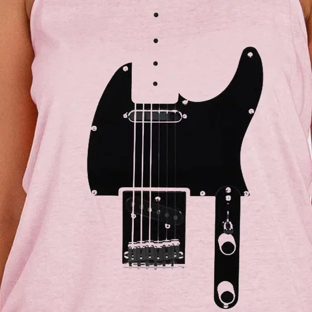 Telecaster Guitar Women's Knotted Racerback Tank