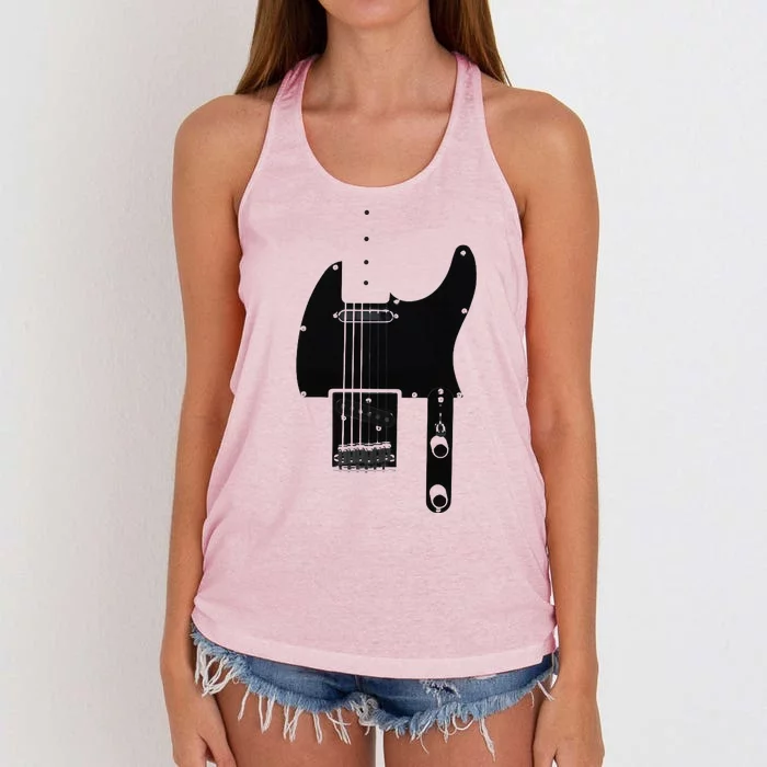 Telecaster Guitar Women's Knotted Racerback Tank