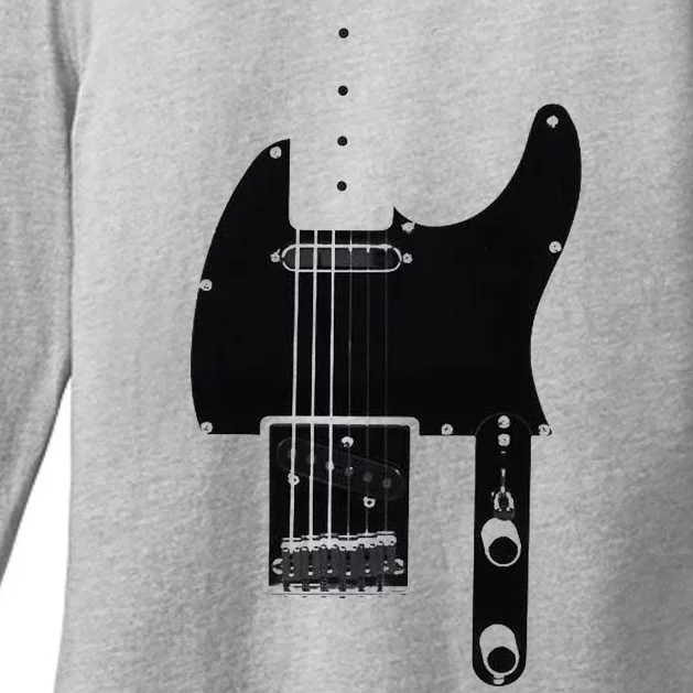 Telecaster Guitar Womens CVC Long Sleeve Shirt