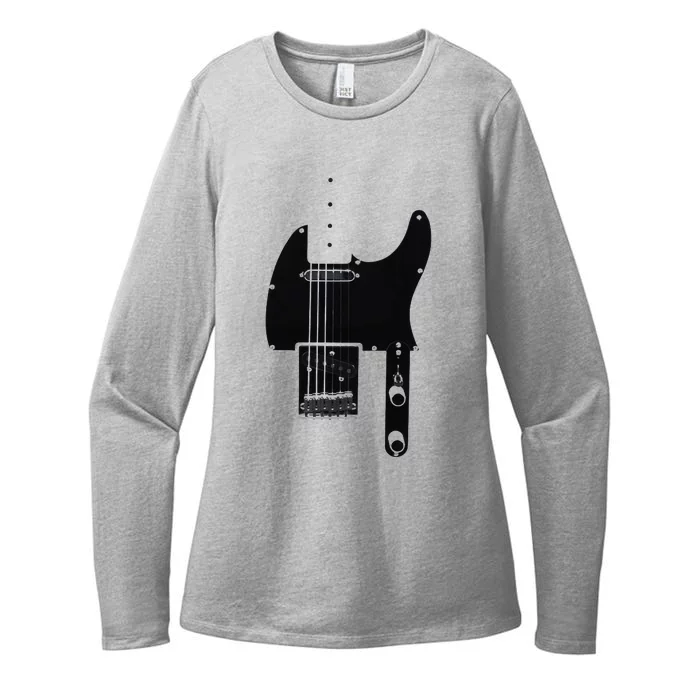 Telecaster Guitar Womens CVC Long Sleeve Shirt