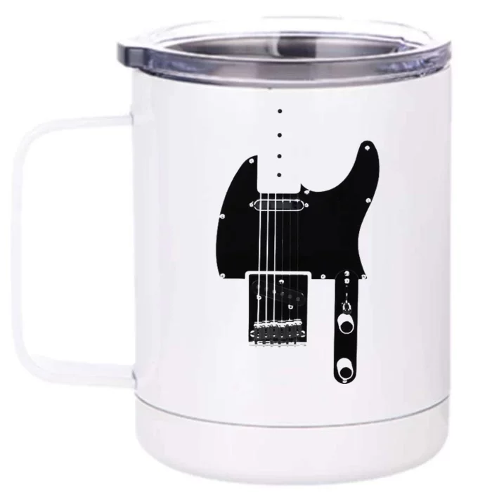 Telecaster Guitar Front & Back 12oz Stainless Steel Tumbler Cup