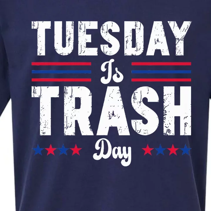 Trump Garbage Truck Trash Day Is Tuesday Garbage Man Sueded Cloud Jersey T-Shirt