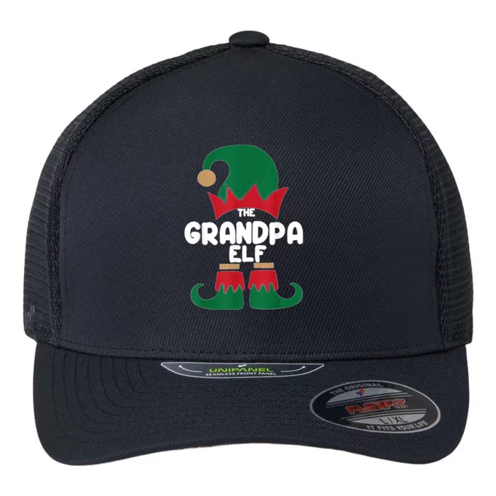 The Grandpa The Dog Dad Elf Christmas Shirts Matching Family Flexfit Unipanel Trucker Cap