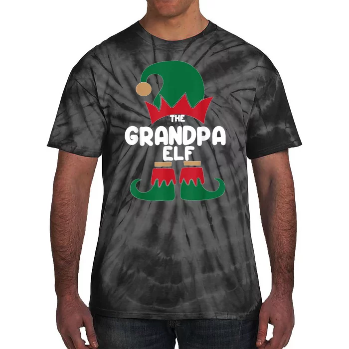 The Grandpa The Dog Dad Elf Christmas Shirts Matching Family Tie-Dye T-Shirt