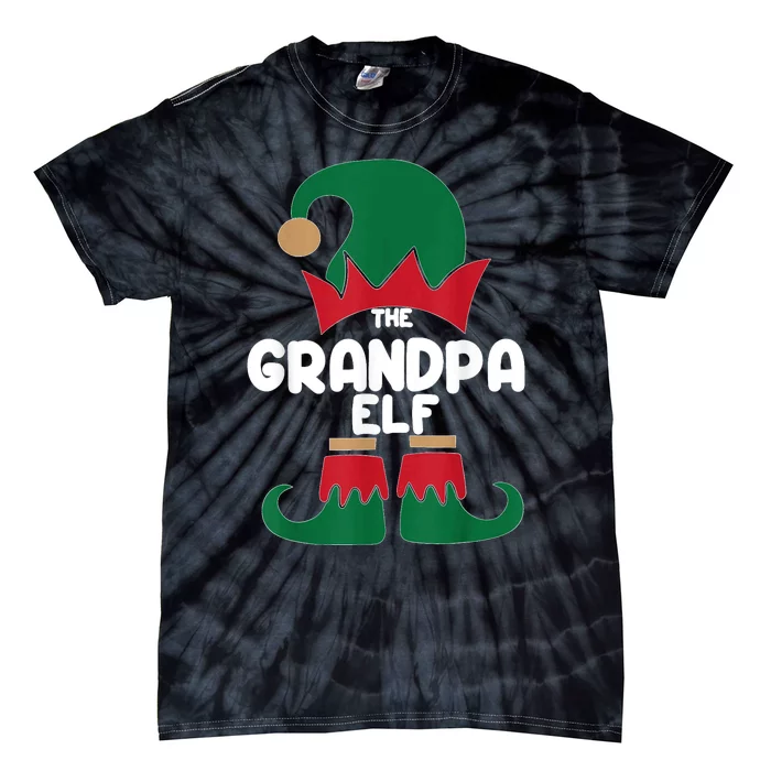 The Grandpa The Dog Dad Elf Christmas Shirts Matching Family Tie-Dye T-Shirt