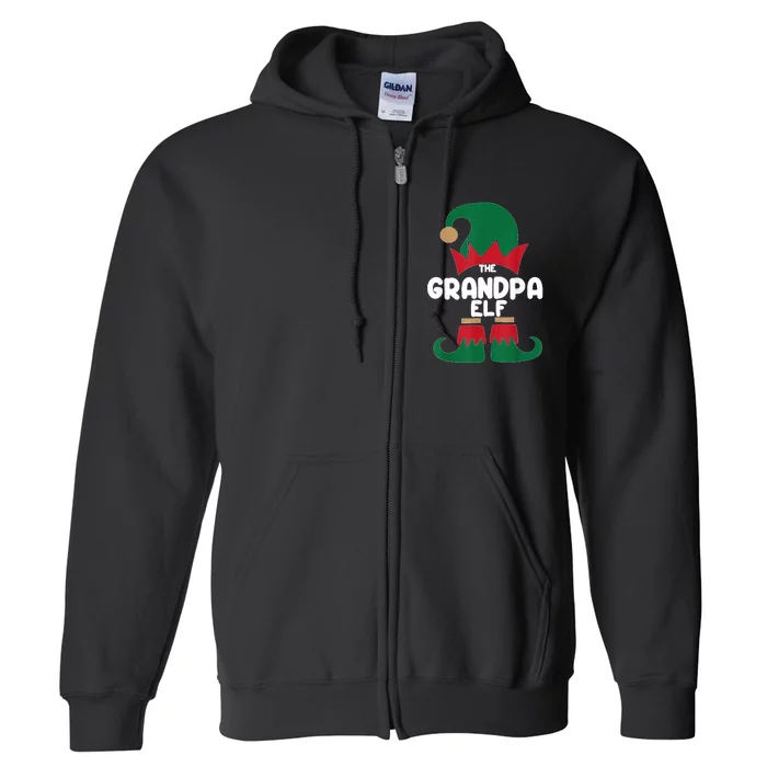 The Grandpa The Dog Dad Elf Christmas Shirts Matching Family Full Zip Hoodie