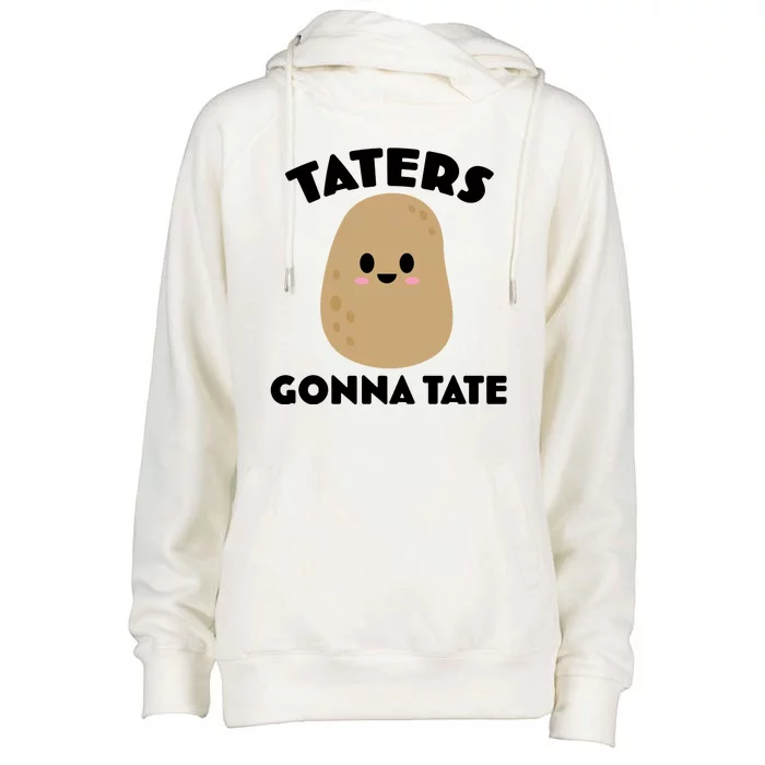 Taters Gonna Tate Funny Womens Funnel Neck Pullover Hood