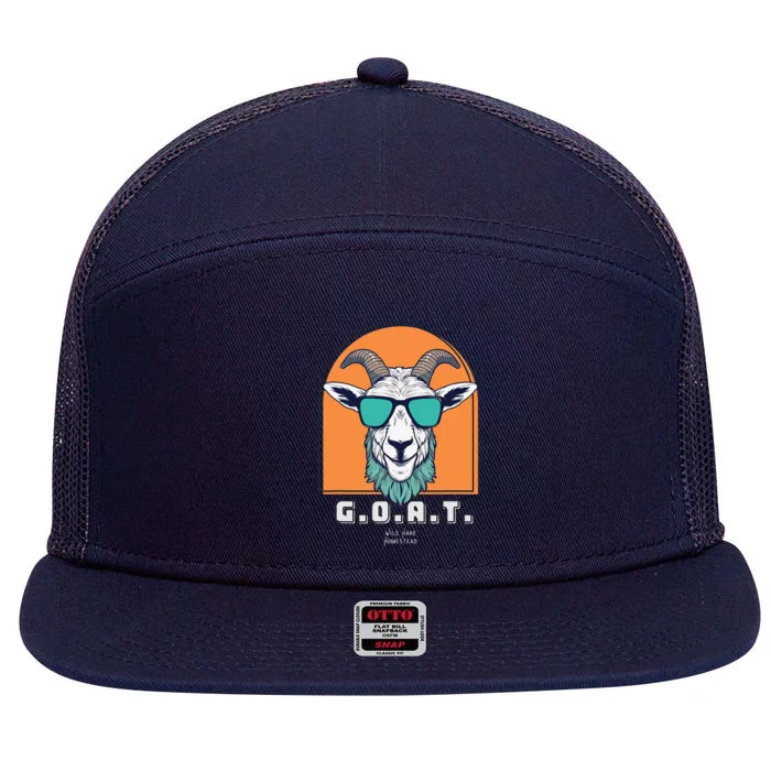 The Goat 7 Panel Mesh Trucker Snapback Hat