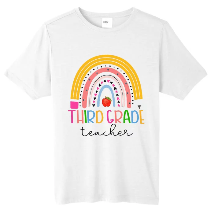 Third Grade Teacher Back To School Boho Rainbow Leopard ChromaSoft Performance T-Shirt